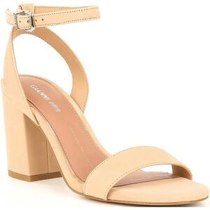 Gianni Bini Nude Block Heel Sandals